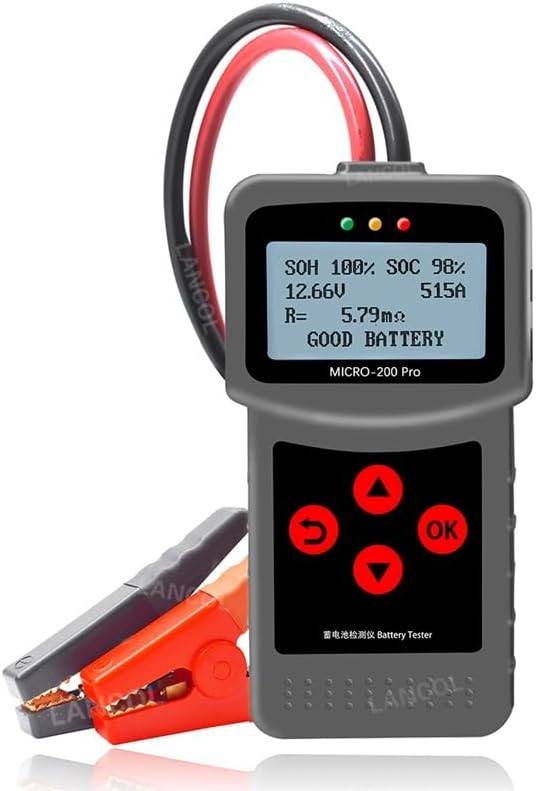 Car Battery Tester 12V/24V Battery Load Tester 40-2000CCA Alternator Battery Tester Automotive Battery Analyzer Checker Cranking Charging Test Tool for Car/SUV/Light Truck with Flooded AGM Gel