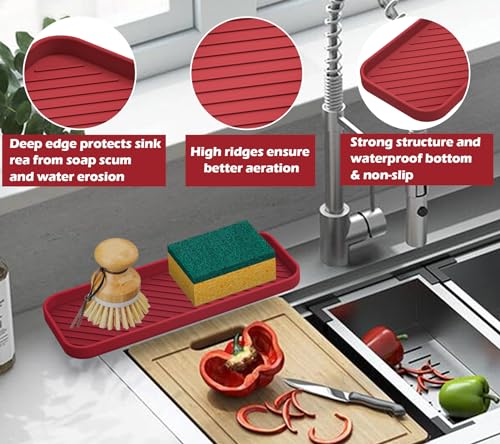 Organisateur évier silicone de qualité supérieure pour vaisselle - 4