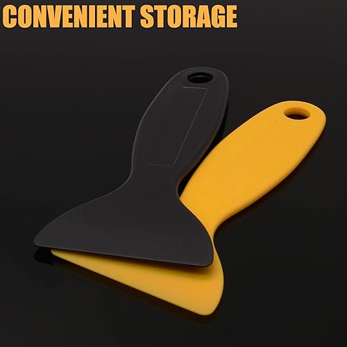 Miniatura 2 de 12 espátulas de plástico, raspador de masilla de plástico, removedor de burbujas de aire, limpiador de espátula de pintura, herramienta de