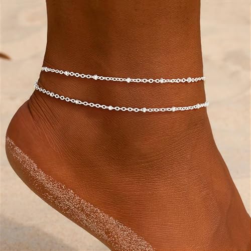 Tobilleras de plata impermeables para lucir en la playa y piscina este verano 2