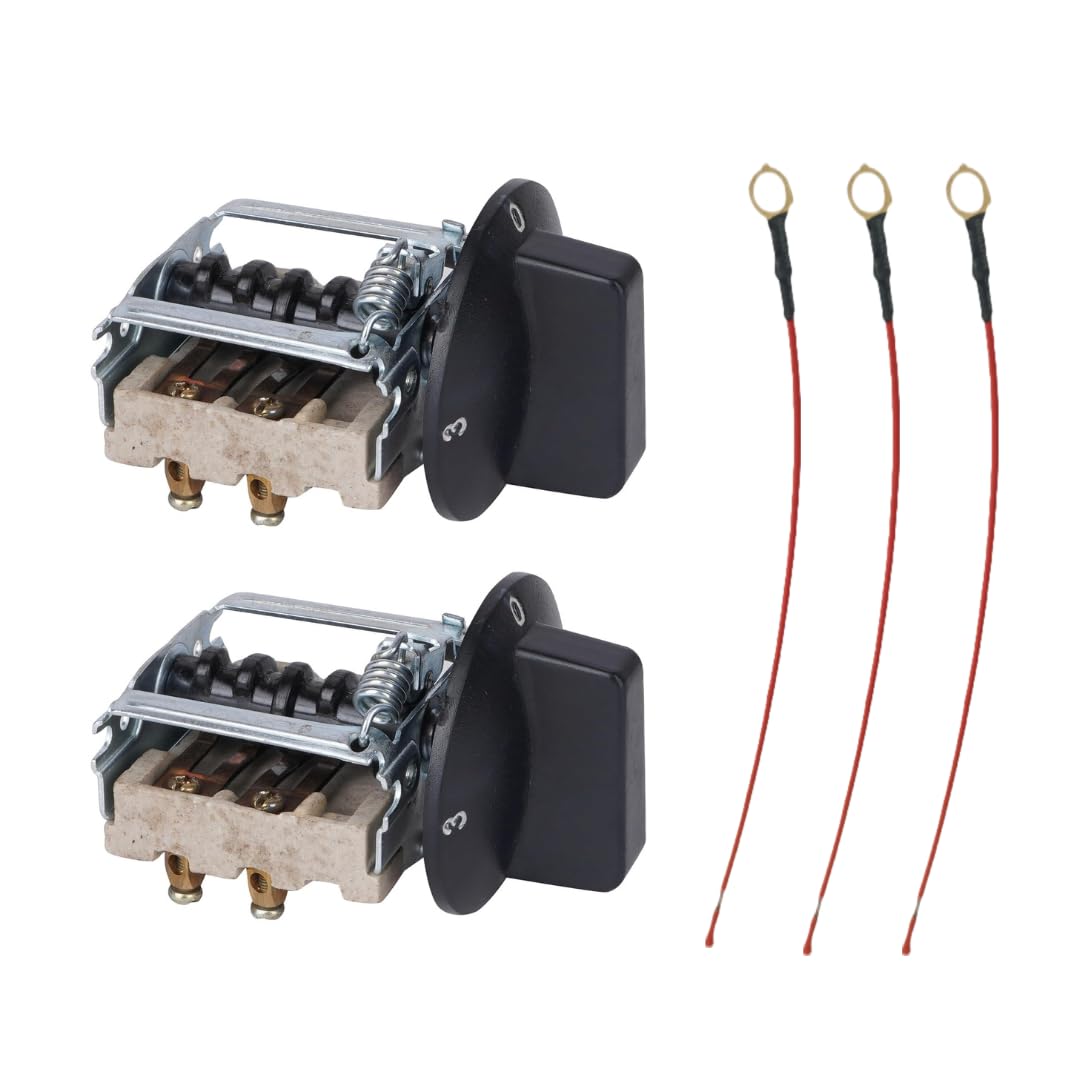 Electric G Coil Hot Plate Rotary Switch | Electric Heater Stove Cooktop Knob 1250 Watts - 2000 Watts Suitable | (2 Switch and 6 Wire Leads)-image-47