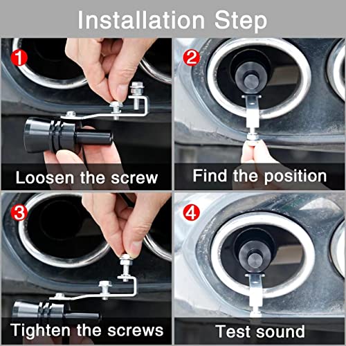 Turbo Exhaust Whistle, Car Muffler Exhaust Sound Booster For Blow Off Valves Aluminum Universal Auto Accessories (Xl-Black) #TOP5