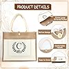 Sac en Toile de Jute avec Lettre, Sac Fourre-Tout Initiale, Sac en Toile de Jute Portable, Sac Cabas Jute Alphabet, Cadeau pour Femme, Maman, Amis, Cadeau pour Anniversaire, Fête des mères (C) #2