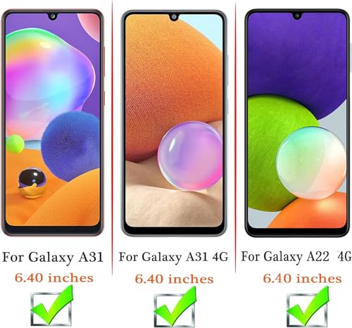 Image of Tempered Glass Compatible For Samsung Galaxy A31 / A32 / F22 / A31|Edge To Edge Coverage Screen Protector Guard|Full Screen Protector Cellphone (6.5 Inch,Pack Of 1)