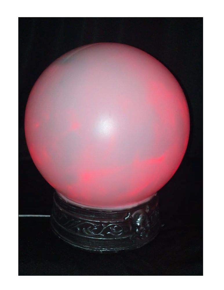 shoperama Magica sfera di cristallo 20 cm con piede effetti luminosi e sonori indovinatrice maga zingara sensitivo