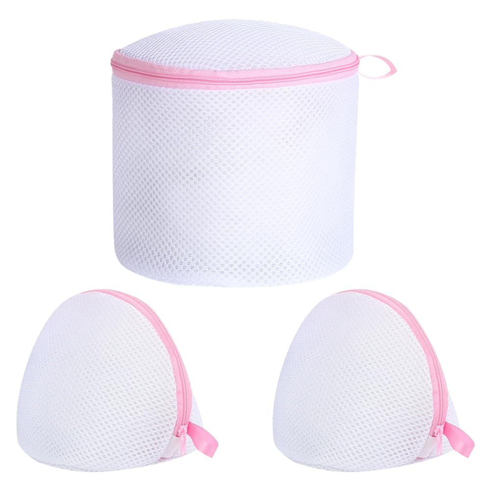 3 Pcs Bra Washing Bags, Reusable Bra Laundry Mesh Wash Bag Protective Zipper Bra Washing Bag for Socks, Underwear, Washing Machine