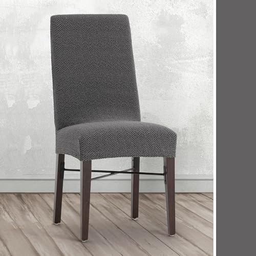 Fundas para Silla Gris Oscuro para Comedor y Salón Protegidos 4