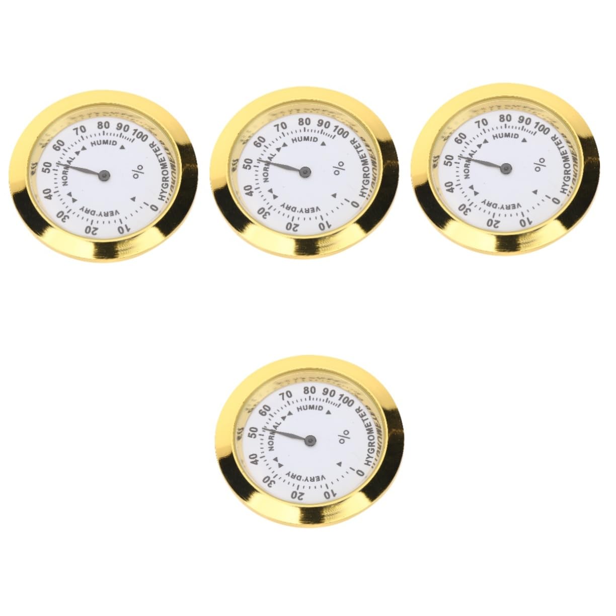 Artibetter 4pezzi Igrometro Rotondo Per Misurazione Umidità Per Chitarra e Strumenti Musicali Alta Precisione Design Elegante Compatto e Leggero Per Custodie Di Violino e Chitarra