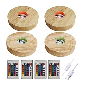 Ywnyt LPP00301 LED Holzsockel Set 4 Stück