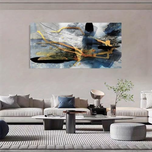 Décoration murale abstraite IHHGNB toile moderne colorée 40x80cm - 6