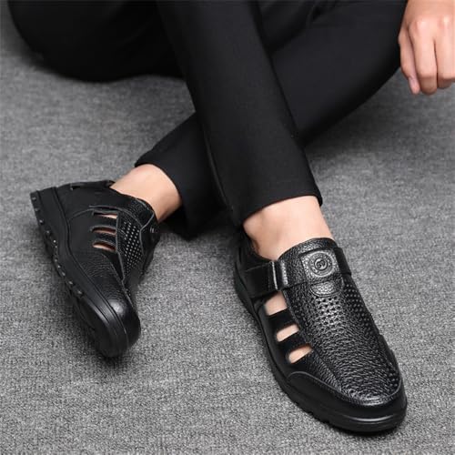 Men's Working Business Casual Sandals Man Summer Breathable Synthetic Leather Walking Office Oxfords Male Cocktail Party Fashion Dress Formal Shoes3