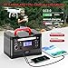 ROCKPALS Portable Power Station 500W, 505Wh Solar Generator Backup Power Supply with 110V AC Outlet, 2 DC Port, Car Port, Type C, QC 3.0, Emergency Light for Camping Home CPAP Red