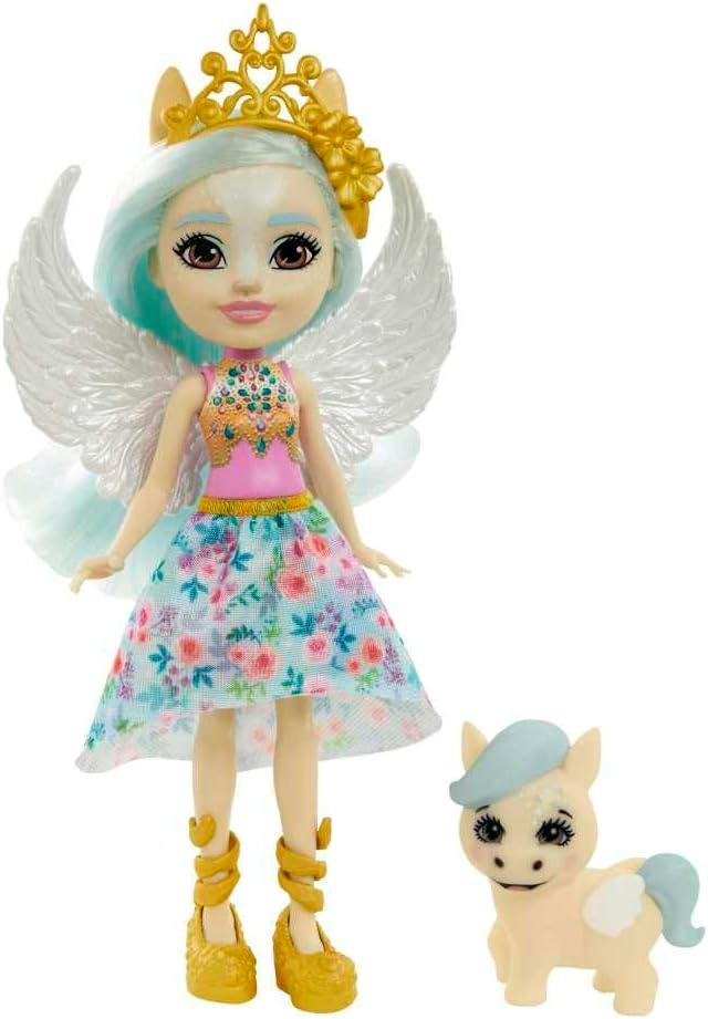 MATTEL FRANCE GYJ03 Royal ENCHANTIMALS Paolina Pegasus & WINGLEY Doll, Berry