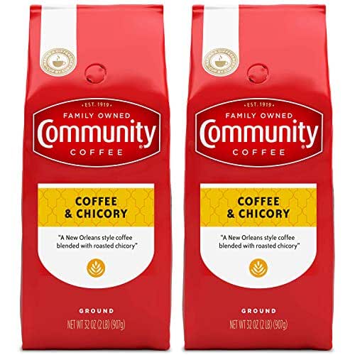 Community Coffee and Chicory, 64 Ounces Ground Coffee, Medium Dark