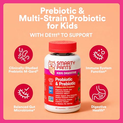 SmartyPants Kid Probiotic & Prebiotic Gummies, Gut Health Supplement, 60 Ct - image 3