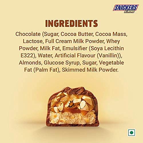 Image of Snickers Almond Chocolate Bar - 45 Gm (Pack of 6)
