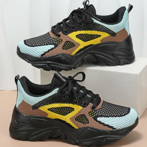 Women's Casual Chunky Running Shoes,Women's Mesh Breathable Casual Athletic Walking Shoes4