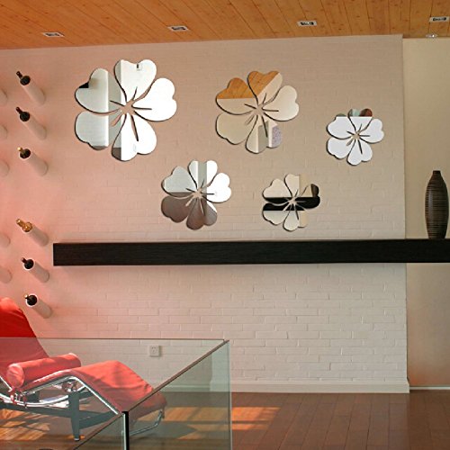 Adesivi da parete a specchio, Toifucos Fiore di