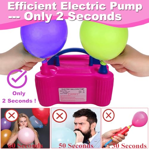Balloon Arch Kit and Balloon Pump Electric, 10ft Wide Adjustable Balloon Arch Stand With 100Balloons 2Balloon Stands For Wedding Anniversary Birthday Mother's Day Party Decoration Graduation Ceremony - Image 3