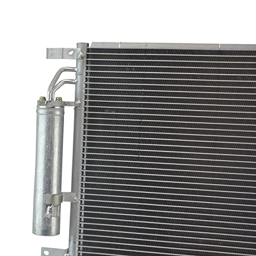 Image of TRQ A /C Condenser and Receiver Drier Assembly Compatible with 2005-2009 Hyundai Tucson with Manufacturer Code DCC Condenser 2005-2010 Kia Sportage