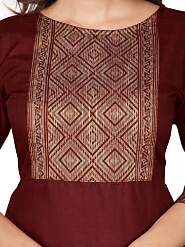 Image of Vbuyz Women's Cotton Blend Solid Straight Stitched Kurta Palazzo with Dupatta