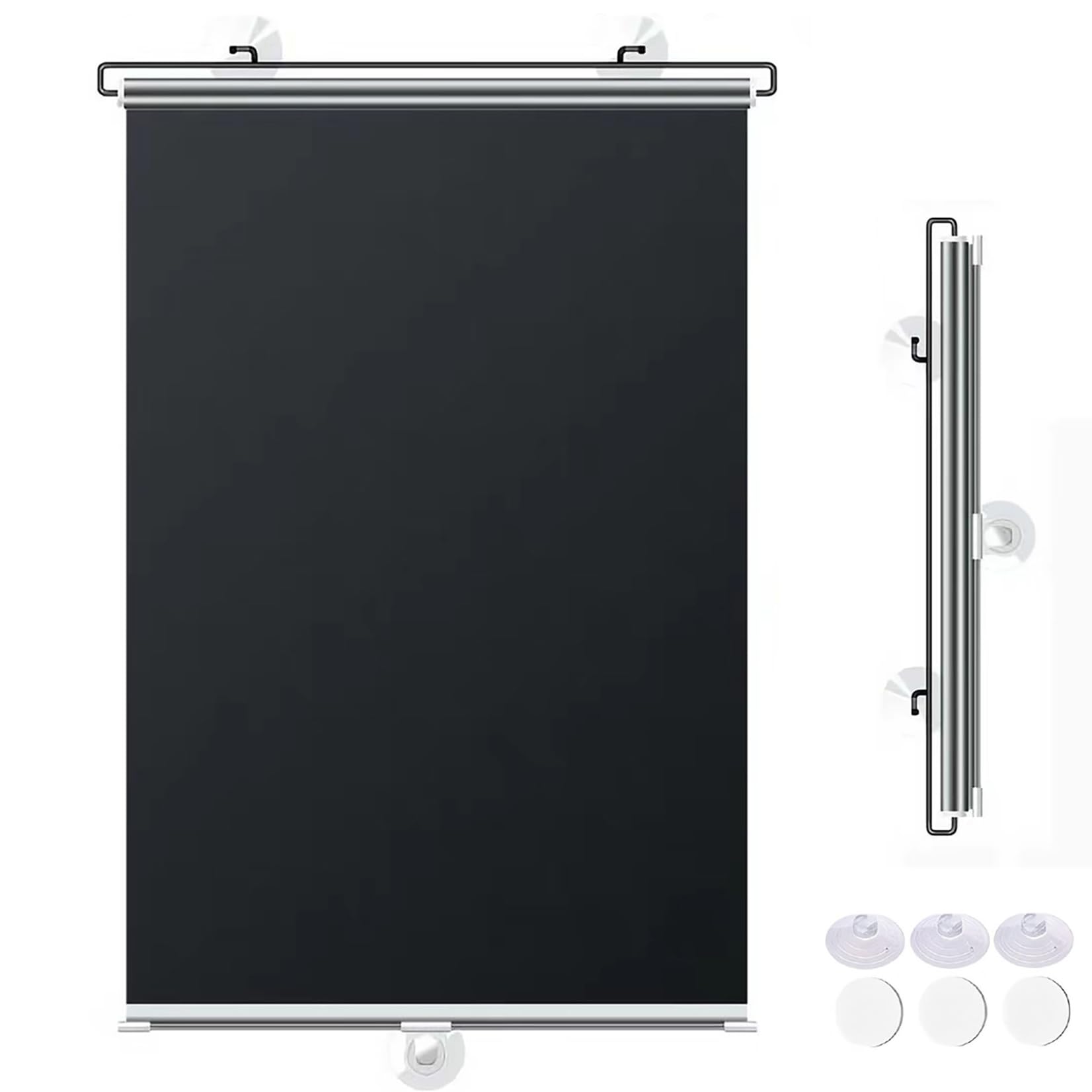 Suction Cup Blinds 58x90cm No Drill Blackout Roller Blinds Opaque Thermal