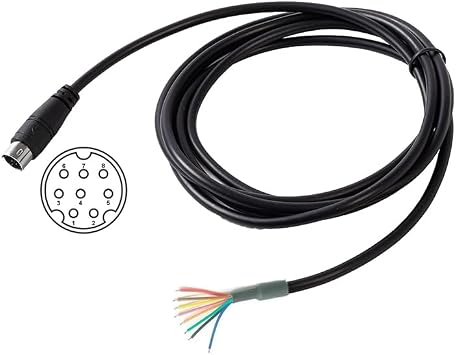 Breakout Cable Yaesu CT-62 CAT 8 Pin Mini Din Male Programming Serial Adapter Yaesu Data CAT Linear Tuner FT-897/897D FT-857/857D FT-100 817 6.5ft/2m