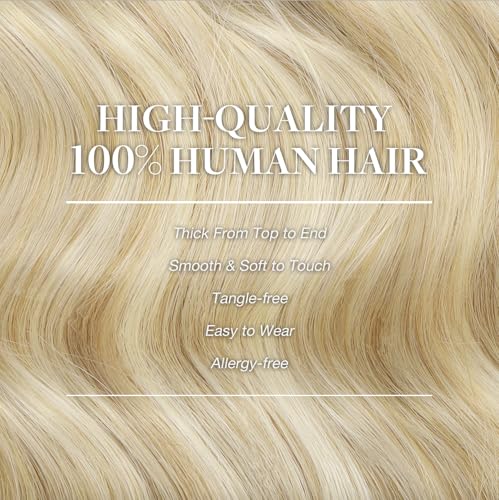 Image of GOO GOO Clip in Hair Extensions Real Human Hair Blonde Remy Extensions