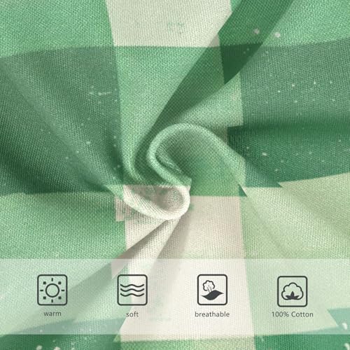 Buffalo Plaid Green Little Boys Cotton Kids Underwear Breathable Children Undies3