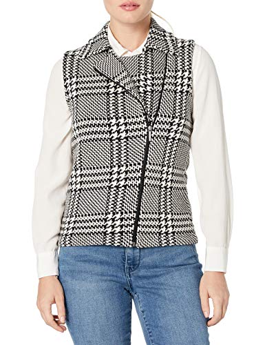 Chaps Women's Petite Sleeveless Cotton-Vest, Black Multi, PM