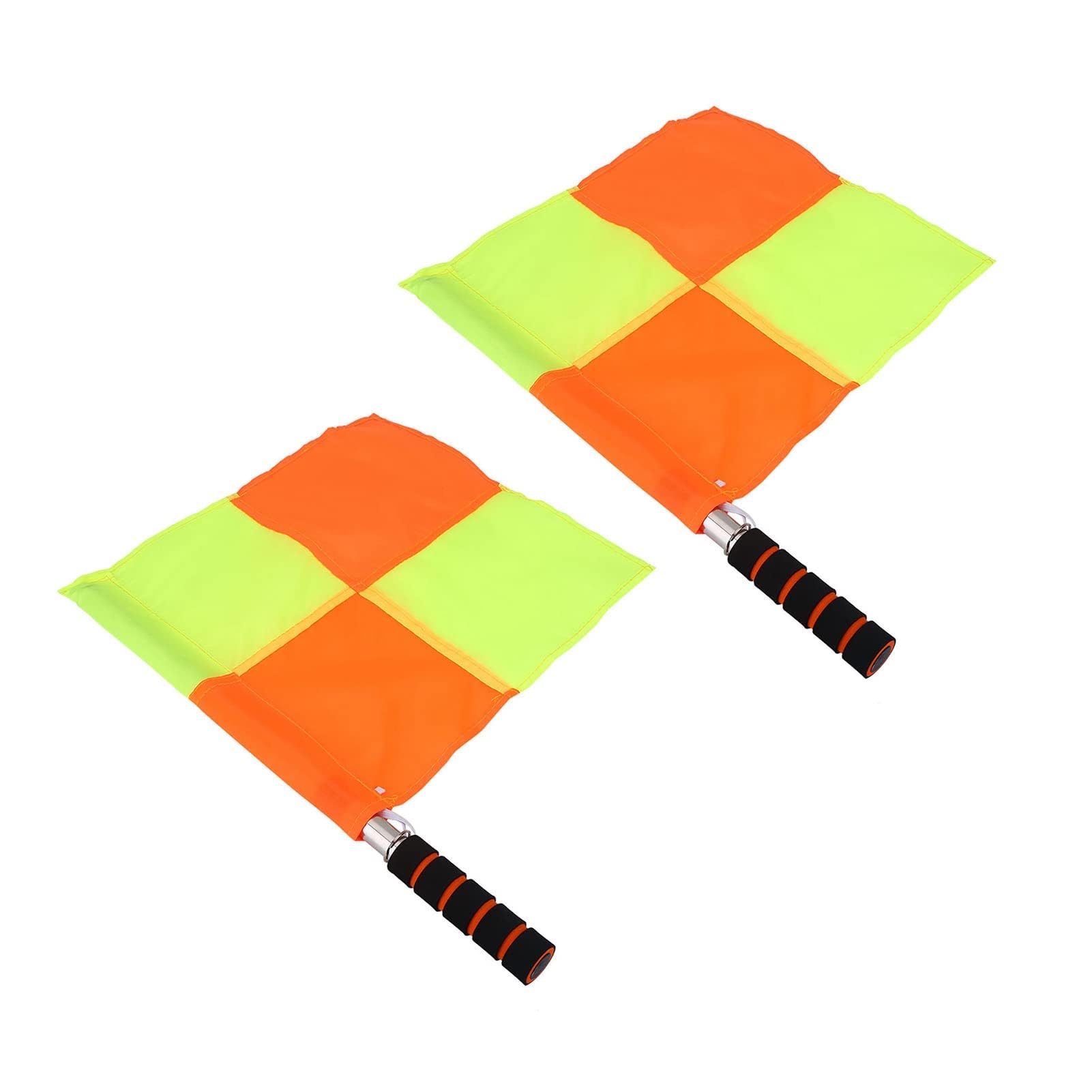 Fafeims Drapeaux d'arbitrage Football et Hockey – 2 pièces avec poignée en éponge antidérapante, Sac de Rangement Inclus, idéal pour juges de Ligne, arbitres et Officiels Sportifs – équipe