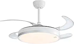 Ventilador de Teto Retratil 42" com Luz LED, Bivolt 110V/220V, Controle Remoto e Temporizador, Controle remoto via celular, TUYA APP