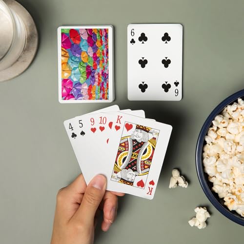 Baraja Póker 52 cartas escena paraguas coloridos miniatura 2