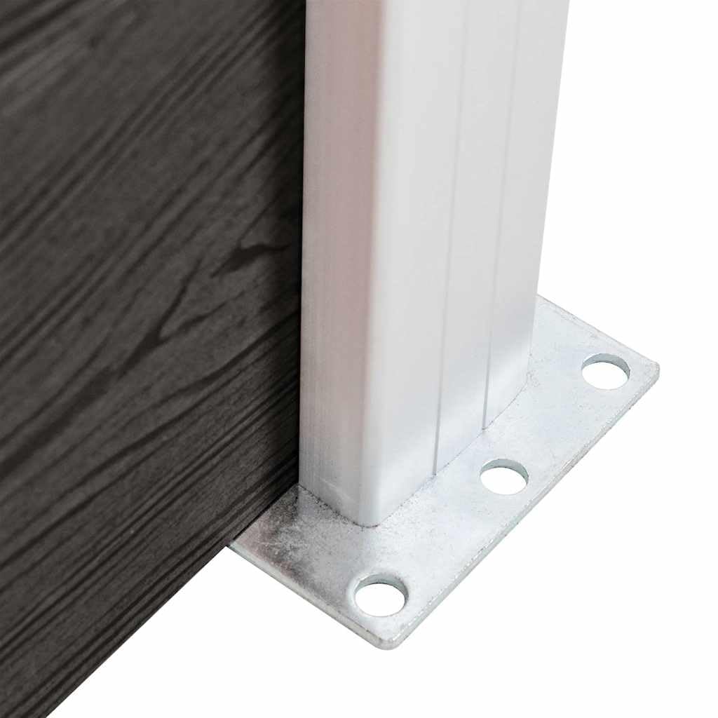Zaunelement WPC 95x(105-180) cm Grau,Zaunfelder,49071