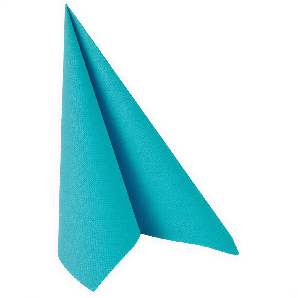 Papstar Royal Collection 81748 Serviettes with 1/4 Fold 40 x 40 cm Turquoise Pack of 50