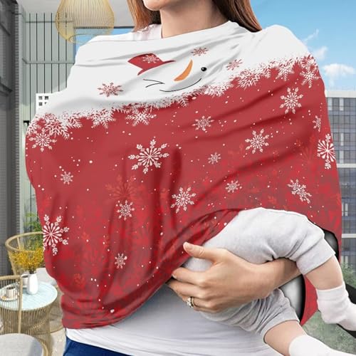Image of Snowman Nursing Breastfeeding Covers Multipurpose Infant Seat Cover Canopy Christmas Decorations Outdoor,High Chair /Stroller Covers /Stroller