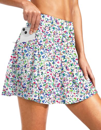 Image of Kayrth Women's High Waisted Swim Skirt with Zipper Pockets Tummy Control Bathing Suit Swimsuit Tankini Bottoms
