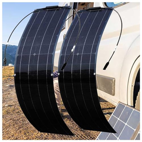 Kit de panel solar monocristalino de 600 W, cargador flexible fuera de la red para RV, tienda de campaña, barco, cabina, camping marino