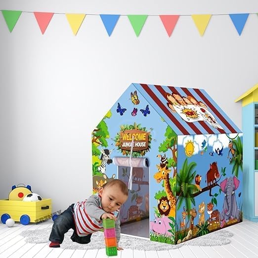 Image of Colorfull and Light Weight Children Play Tent House for 3 to 10 Years Old Kids Girls and Boys Light Weight and Foldable Children Toys,Indoor and Outdoor Kid Tent Houses