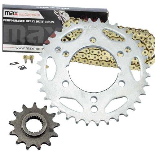 Gold O-Ring Chain and Sprocket Kit replacement for Polaris 500 Scrambler 4x4 2000 2001 2002 2003 2004 2005 2006 2007 2008 2009 2010 2011