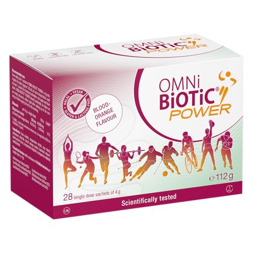 Omni Biotic Power | Blood Orange Flavor | Power For Your Muscles And Nerves | Probiotic Powder | 28 Sachets | Blood Orange Flavor | Vegan | Gluten-Fre