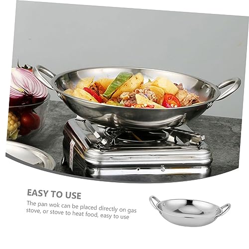 Wok con fondo redondo compatible inducción y doble asa miniatura 4