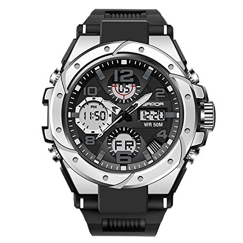 RORIOS Mens Sports Watches Waterproof Digital Watch with Alarm Timer Multifunction Luminous Wristwatches for Boy Men Electronic Mens Watches, Silver B, Digital (B08NG3V1XV) Amazon Price History, Amazon Price Tracker