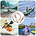 Paddle Leash for Kayak, Orange Paddle Board Leash with Carabiner Stretchable Coiled Kayak Rod Strap Secure Lanyard Fishing Accessories for Kayaking Paddles Fishing Pole