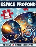  Espace Profond Trouve la Différence: Livres De Puzzle En Gros Caractères, Espace Trouvez Les Différences Pour Adultes, Livre D\'Activités Pour Le Soulagement De L\'Anxiété, La Relaxation