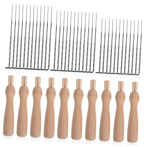 Housoutil Felting Needles 46pcs Wool Felting Kit with Wooden Handles Ideal for Craft Lovers