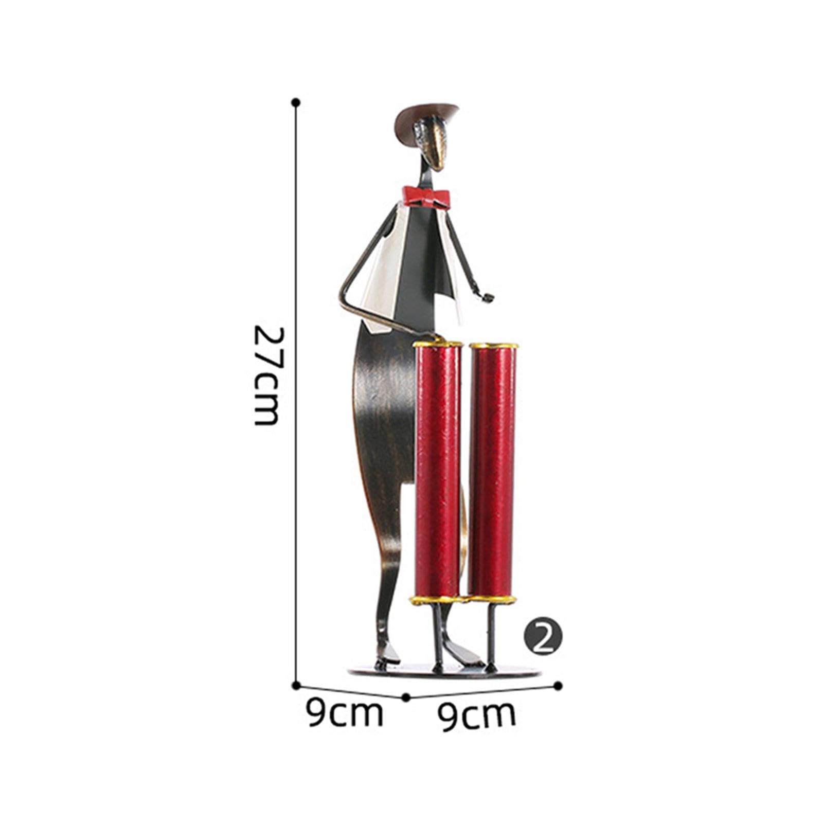 Statuetta di Iron Music Esporre su Un Tavolo, Un'opera d'Arte Musicale per Ufficio E Libreria, Giocatore di Batteria