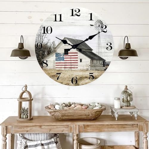 14-Inch Rustic Farmhouse Wall Clock