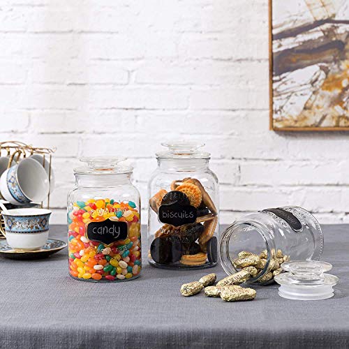 Image of ginoya brothers - Kitchen Glass Jar (4, 1500 Ml. Cookie Jar)