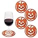 4 sztuki podstawek na Halloween | 4-częściowe ozdobne podkładki pod kubki na sztućce, kubki, butelki - Podstawki pod kubki dekoracyjne do kuchni, biura, wakacje Moageme